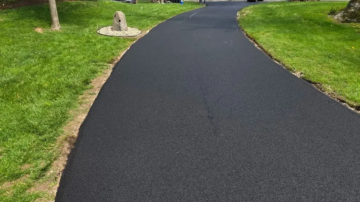 Newly surfaced private roadway in Morris County, New Jersey